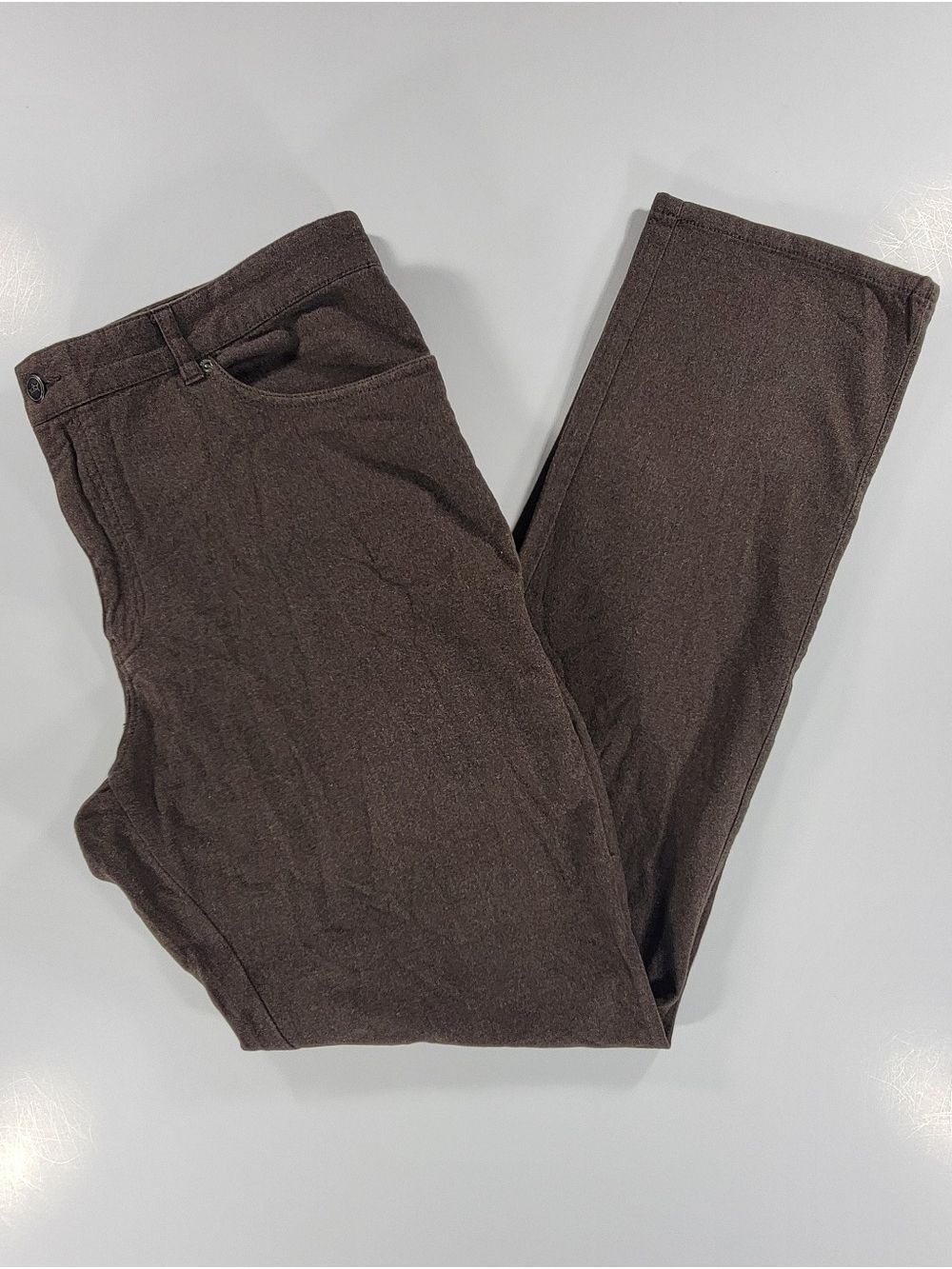 Peter Millar Pants Mens 38x33 Cotton Flannel Twill 5-Pocket Stretch Brown